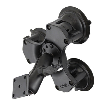 RAM-B-139U-224:RAM-B-139U-224_1:RAM Twist-Lock™ Triple Suction Cup Mount with Rectangle AMPS Plate