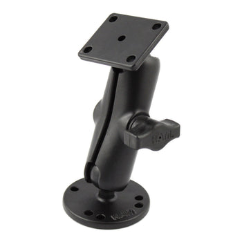 RAM-B-139U:RAM-B-139U_1:RAM Drill-Down Double Ball Mount with Rectangle AMPS Plate - Medium