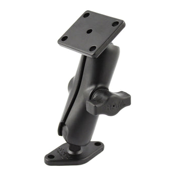 RAM-B-140U:RAM-B-140U_1:RAM Double Ball Mount with 2-Hole & 4-Hole AMPS Plates - Medium