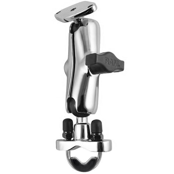 RAM-B-149CHU:RAM-B-149CHU_1:RAM Chrome Handlebar U-Bolt Mount with Medium Double Socket Arm