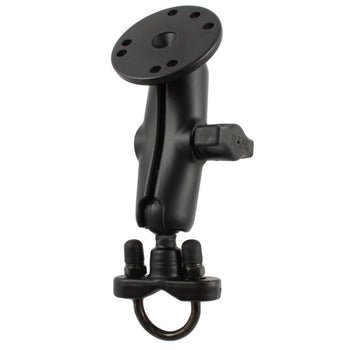 RAM-B-149Z-202U:RAM-B-149Z-202U_1:RAM Handlebar U-Bolt Double Ball Mount with Round Plate - B Size Medium