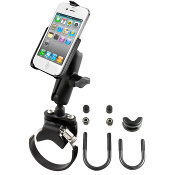 RAM-B-149Z-2-AP9:RAM-B-149Z-2-AP9_1:RAM ATV/UTV Double Ball Rail Mount for Apple iPhone 4 & 4S