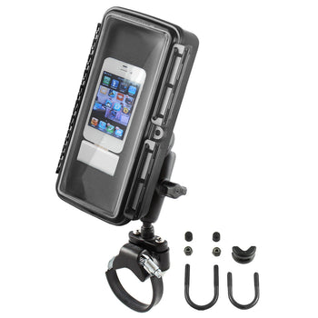 RAM-B-149Z-2-AQ1:RAM-B-149Z-2-AQ1_1:RAM Aqua Box ATV/UTV Rail Mount for Large Devices