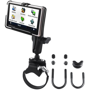 RAM-B-149Z-2-GA34:RAM-B-149Z-2-GA34_1:RAM ATV/UTV Double Ball Rail Mount for Garmin nuvi 1300 Series + More