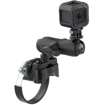 RAM-B-149Z-2-GOP1U:RAM-B-149Z-2-GOP1U_2:RAM ATV/UTV Handlebar U-Bolt Mount with Action Camera Adapter