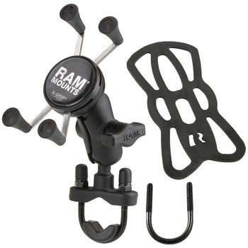 RAM-B-149Z-A-UN7U:RAM-B-149Z-A-UN7U_2:RAM X-Grip Phone Mount with Handlebar U-Bolt Base - Short