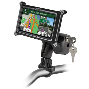 RAM-B-149Z-GA25LU:RAM-B-149Z-GA25LU_1:RAM Handlebar U-Bolt Mount with Locking Case for Garmin nuvi + More