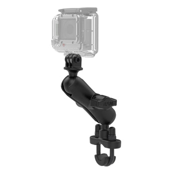 RAM-B-149Z-GOP1U:RAM-B-149Z-GOP1U_1:RAM U-Bolt Double Ball Mount with Action Camera Adapter - Medium