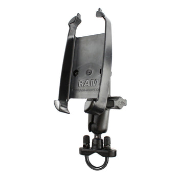 RAM-B-149Z-LO3U:RAM-B-149Z-LO3U_1:RAM Handlebar U-Bolt Double Ball Mount for Lowrance AirMap 600C + More