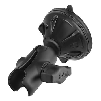 RAM-B-166-2-AU-NB:RAM-B-166-2-AU-NB_1:RAM Twist-Lock™ Small Suction Cup Base with Double Socket Arm