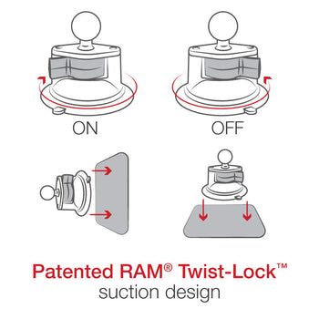 RAM-B-166-AP-MAGU:RAM-B-166-AP-MAGU_8:RAM Twist-Lock™ Suction Cup Mount for Apple MagSafe