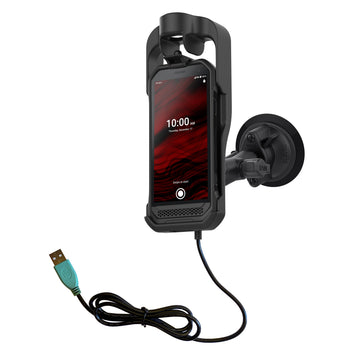 RAM-B-166-KYO1PU:RAM-B-166-KYO1PU_1:RAM Powered Suction Cup Mount for Kyocera DuraForce Ultra 5G E7110