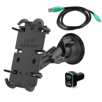 RAM-B-166-PD4-2QCCIGU:RAM-B-166-PD4-2QCCIGU_1:RAM Quick-Grip™ XL Type-C Vehicle Bundle