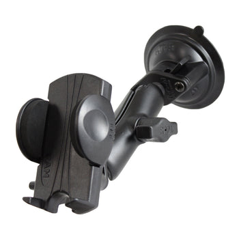 RAM-B-166-UN1U:RAM-B-166-UN1U_1:RAM Twist-Lock Suction Cup Mount with Universal Phone Holder