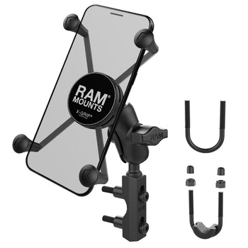 RAM-B-174-A-UN10U:RAM-B-174-A-UN10U_1:RAM X-Grip Large Phone Mount with Brake/Clutch Reservoir Base - Short