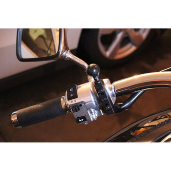RAM-B-174U:RAM-B-174U_2:RAM Motorcycle Brake/Clutch Reservoir Mount with Diamond Plate - Medium