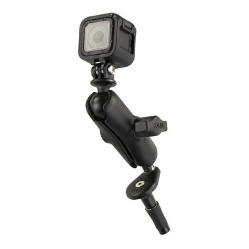 RAM-B-176-GOP1U:RAM-B-176-GOP1U_2:RAM Motorcycle Fork Stem Mount with Universal Action Camera Adapter