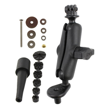 RAM-B-176-GOP1U:RAM-B-176-GOP1U_3:RAM Motorcycle Fork Stem Mount with Universal Action Camera Adapter