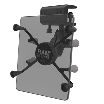 RAM-B-177-UN8U:RAM-B-177-UN8U_1:RAM X-Grip Mount with Glare Shield Clamp Base for 7"-8" Tablets