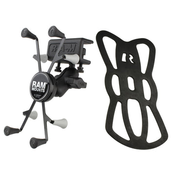 RAM-B-177-UN8U:RAM-B-177-UN8U_2:RAM X-Grip Mount with Glare Shield Clamp Base for 7"-8" Tablets