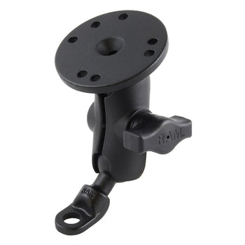 RAM-B-180-A-202U:RAM-B-180-A-202U_1:RAM 9mm Angled Bolt Head Adapter Mount with Round Plate - Short