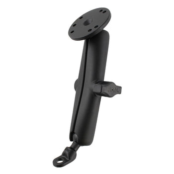 RAM-B-180-C-202U:RAM-B-180-C-202U_1:RAM 9mm Angled Bolt Head Adapter Mount with Round Plate - Long