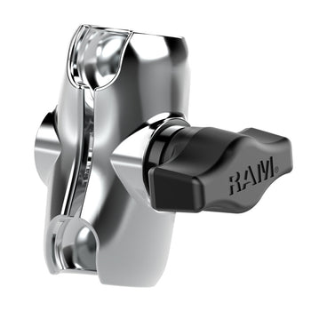 RAM-B-201-ACHU:RAM-B-201-ACHU_1:RAM Chrome Double Socket Arm - B Size Short