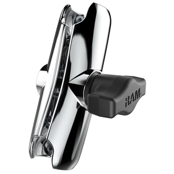 RAM-B-201CHU:RAM-B-201CHU_1:RAM Chrome Double Socket Arm - B Size Medium