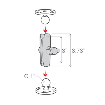 RAM-B-201U:RAM-B-201U_7:RAM Double Socket Arm - B Size Medium