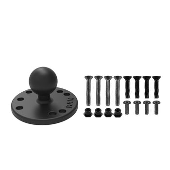 RAM-B-202-G1U:RAM-B-202-G1U_1:RAM Round Plate with Ball & Mounting Hardware for Garmin GPSMAP + More