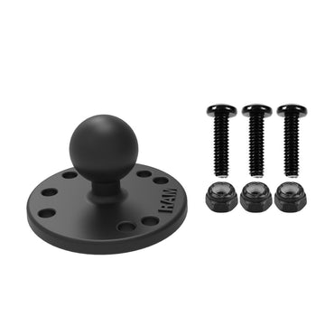 RAM-B-202-G4U:RAM-B-202-G4U_1:RAM Round Plate with Ball & Mounting Hardware for Garmin Striker + More