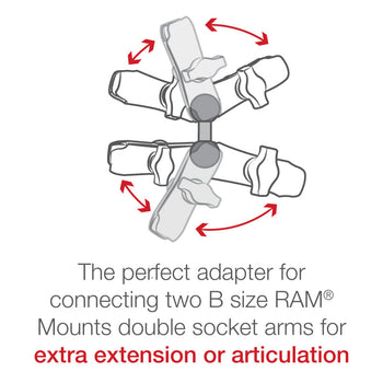 RAM-B-230U:RAM-B-230U_3:RAM Double Ball Adapter - B Size