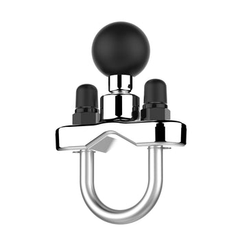 RAM-B-231-1CHU:RAM-B-231-1CHU_1:RAM Chrome Handlebar U-Bolt Base for Rails 1" to 1.25" in Diameter