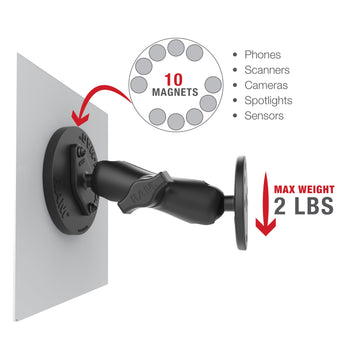 RAM-B-238-MAG88U:RAM-B-238-MAG88U_3:RAM Tough-Mag™ 88MM Diameter Diamond Ball Base - B Size