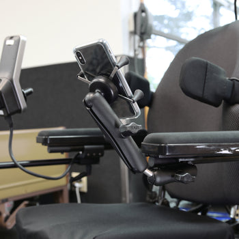RAM-B-238-WCT-2-UN7:RAM-B-238-WCT-2-UN7_3:RAM X-Grip Phone Mount for Wheelchair Armrests 