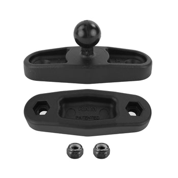 RAM-B-247U-3KE1:RAM-B-247U-3KE1_1:RAM Square Post Clamp Base for Posts up to 3" Wide Without Bolts