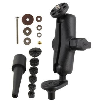 RAM-B-342-366U:RAM-B-342-366U_1:RAM Motorcycle Fork Stem Mount with 1/4"-20 Action Camera Adapter