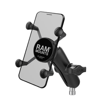 RAM-B-367-UN7U:RAM-B-367-UN7U_1:RAM X-Grip Phone Mount with Motorcycle Handlebar Clamp Base