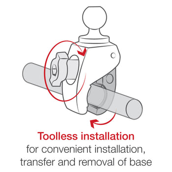 RAM-B-400-C-UN9-ROTO1U:RAM-B-400-C-UN9-ROTO1U_3:RAM X-Grip with RAM Tough-Claw™ Small Clamp & RAM Roto-View™