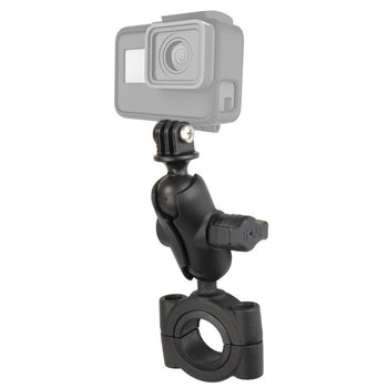 RAM-B-408-112-15-A-GOP1U:RAM-B-408-112-15-A-GOP1U_1:RAM Torque™ Large Rail Base with Universal Action Camera Adapter
