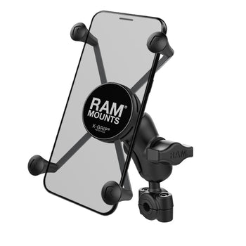 RAM-B-408-37-62-A-UN10:RAM-B-408-37-62-A-UN10_1:RAM X-Grip Large Phone Mount with Torque™ Small Rail Base - Short Arm