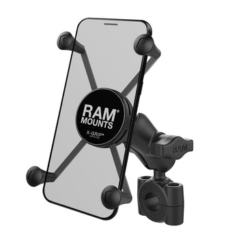 RAM-B-408-75-1-A-UN10:RAM-B-408-75-1-A-UN10_1:RAM X-Grip Large Phone Mount with Torque™ Medium Rail Base - Short Arm