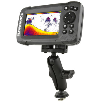 RAM-B-LO12-354-TRA1:RAM-B-LO12-354-TRA1_1:RAM Track Ball™ Double Ball Mount for Lowrance Hook² & Reveal Series