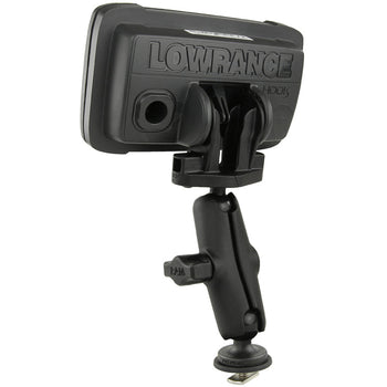 RAM-B-LO12-354-TRA1:RAM-B-LO12-354-TRA1_2:RAM Track Ball™ Double Ball Mount for Lowrance Hook² & Reveal Series