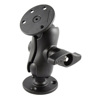 RAM-D-101U-C-IN1:RAM-D-101U-C-IN1_1:RAM Double Ball Mount with Steel Reinforced Round Plates - D Size Short