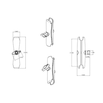 RAM-D-201U-E:RAM-D-201U-E_2:RAM Double Socket Arm - D Size Long