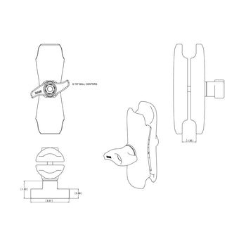 RAM-D-201U:RAM-D-201U_2:RAM Double Socket Arm - D Size Medium