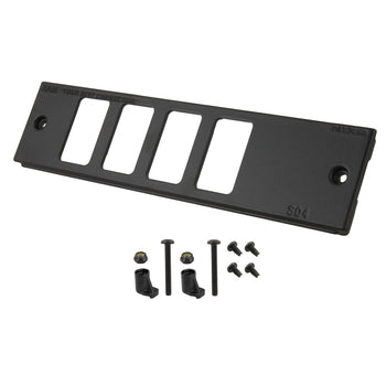 RAM-FP2-S4L-0830-1450:RAM-FP2-S4L-0830-1450_1:RAM Tough-Box™ 2" Faceplate with Four Switch Ports