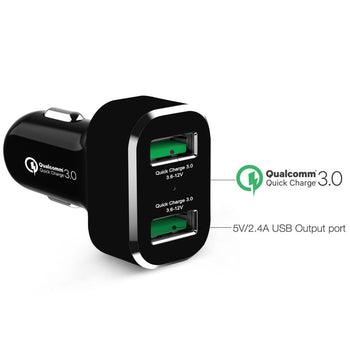 RAM-GDS-CHARGE-USB2QCCIG:RAM-GDS-CHARGE-USB2QCCIG_2:GDS 2-Port USB Cigarette Charger with Qualcomm Quick Charge™