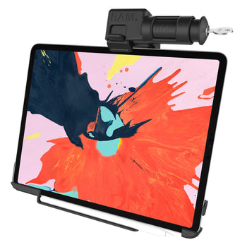 RAM-HOL-AP24KLU:RAM-HOL-AP24KLU_1:RAM EZ-Roll'r™ Keyed Locking Holder for iPad Pro 12.9 3rd - 5th Gen